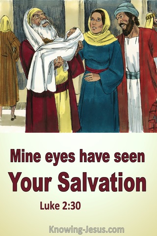 Luke 2:30 Mine Eyes Have Seen Your Salvation (yellow)